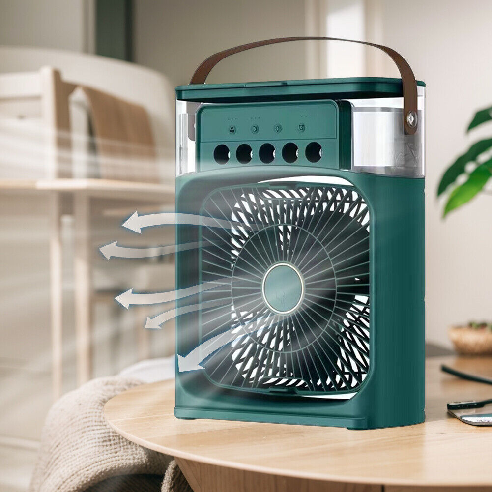 Portable Air Conditioner Humidifier - USB Electric Fan Cooler LED Night Light