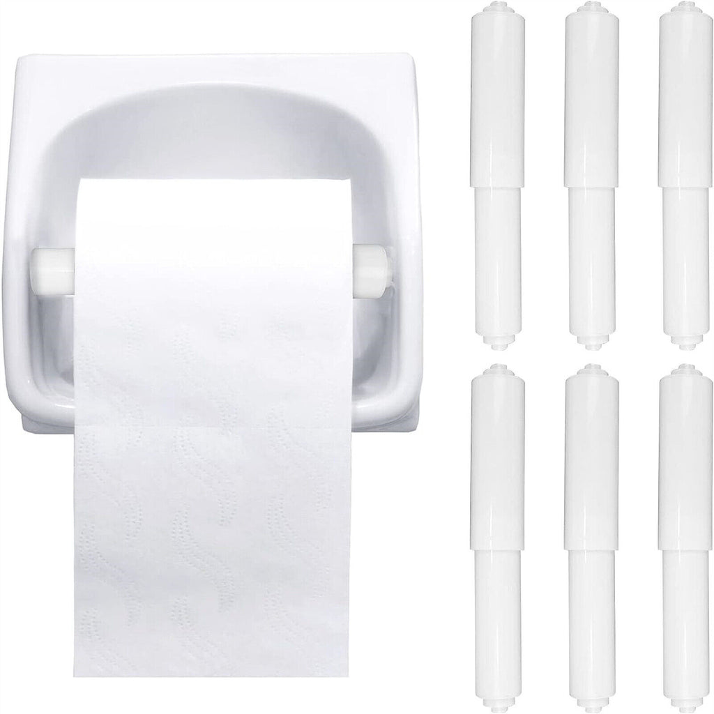 1/2/4x Toilet Roll Holder Bathroom Washroom Fitting Spindle Spring Loaded