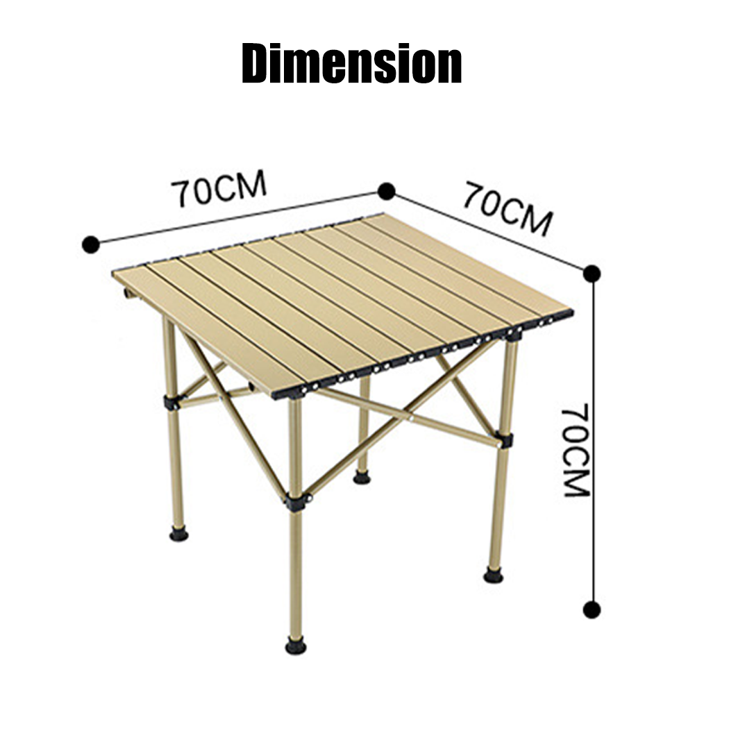 Folding Camping Table Roll up Aluminum Portable Outdoor Picnic BBQ Desk