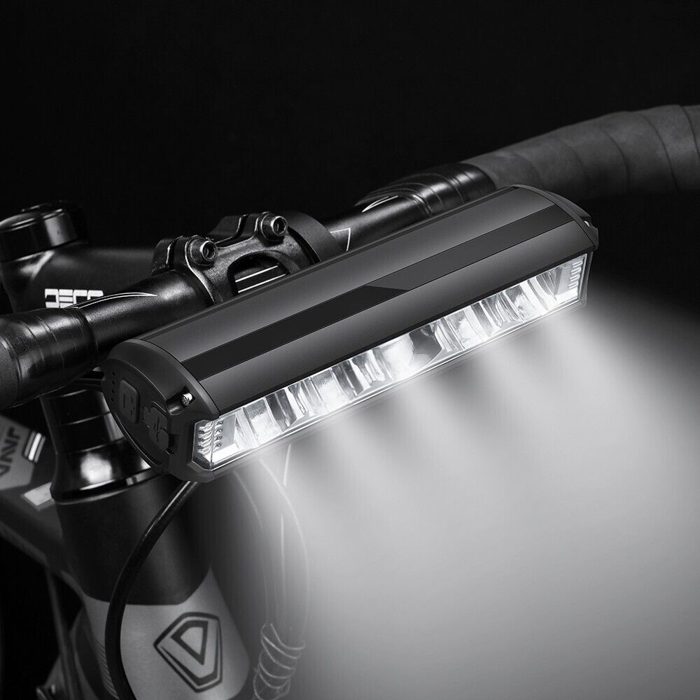 Front Bicycle LED Light Bike Light 4000Mah Lamp USB Night Riding Flashlight