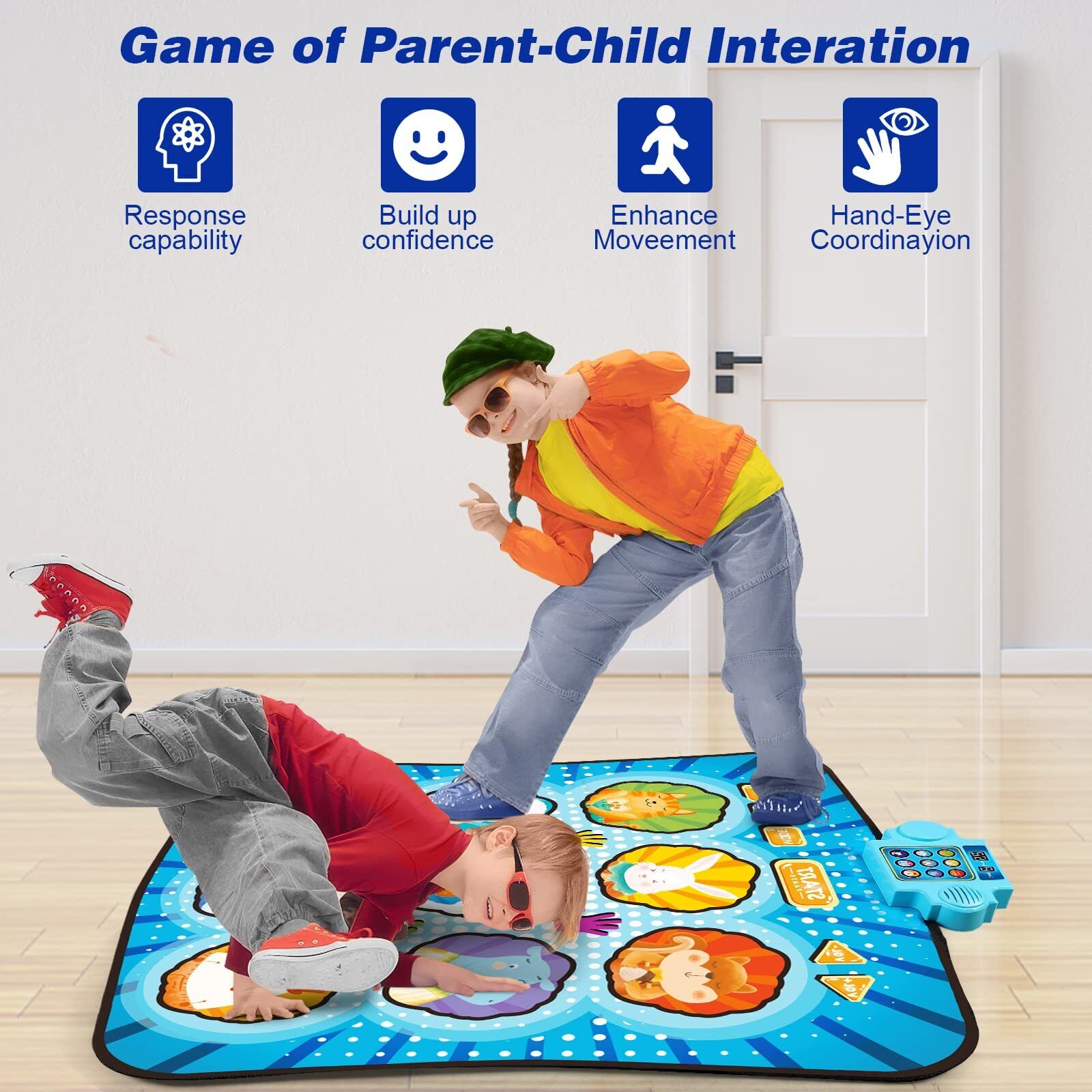 Kids Dance Mat Electronic Dance Pad Musical Dance Play Mat Play Mat Toy Gift 
