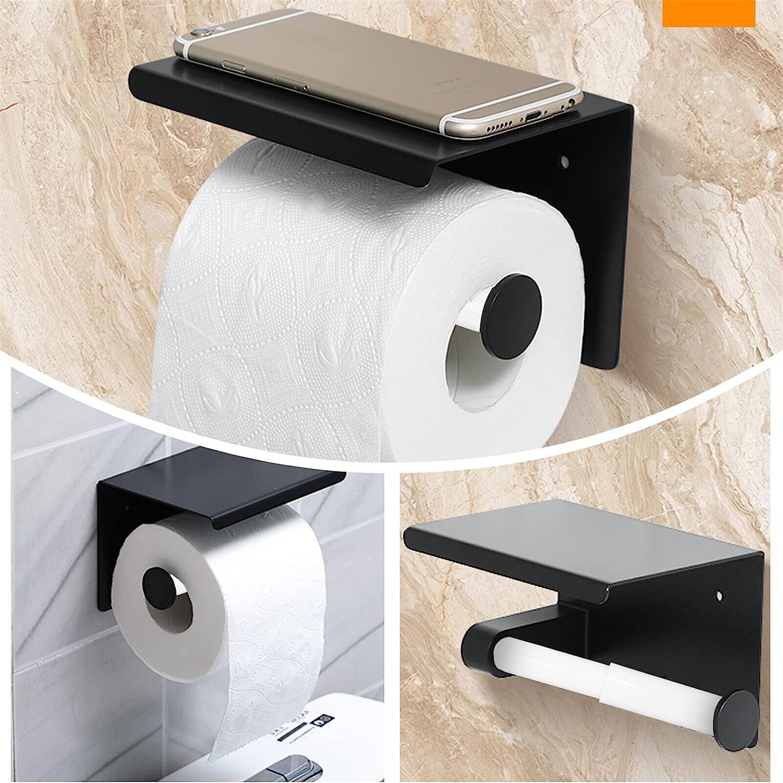 1/2/4x Toilet Roll Holder Bathroom Washroom Fitting Spindle Spring Loaded