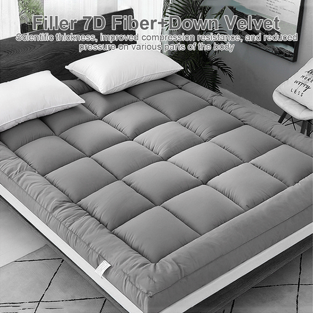 Bed Pillowtop Mattress Topper Mat Pad Protector Cover Single Double Queen King