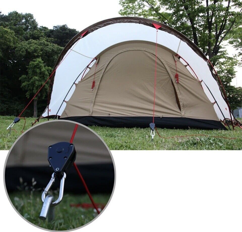 NEW 4M*4Mm-5M*6Mm Adjustable Guy Line Camping Ratchet Pulley Tent Guide Rope
