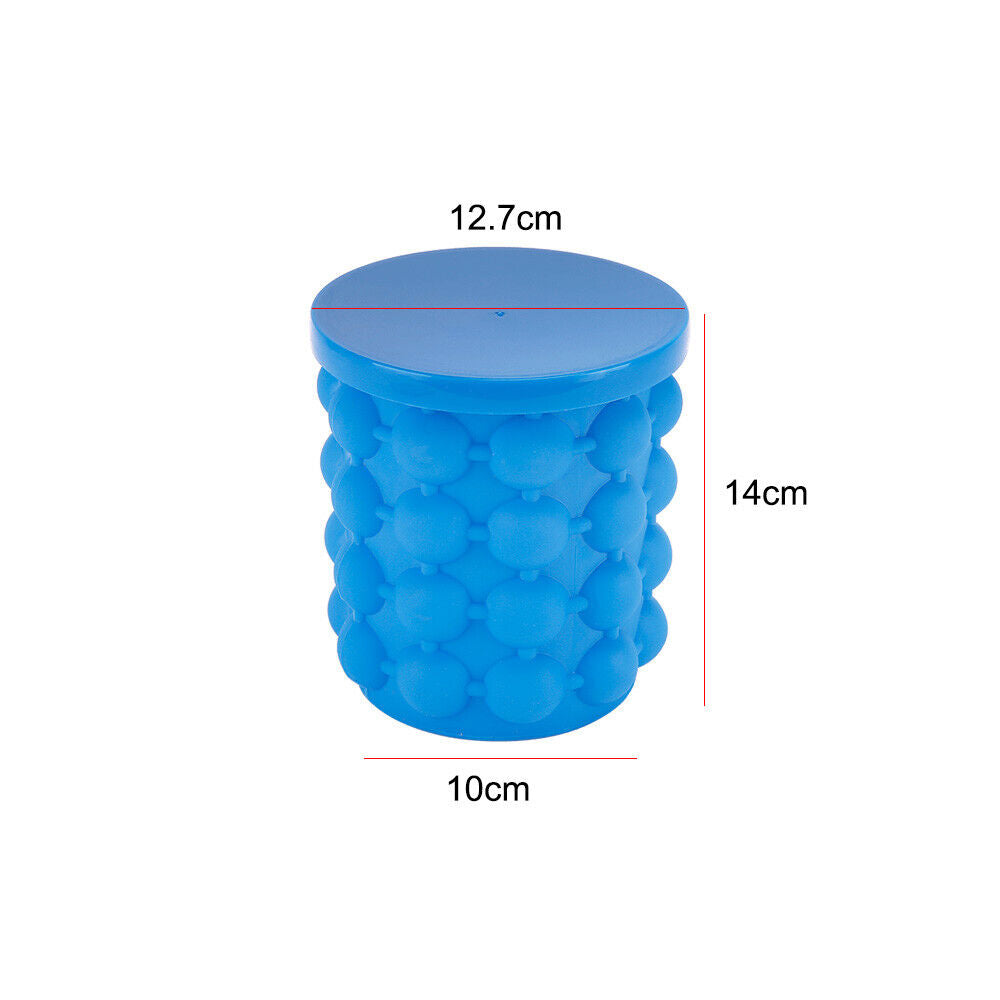 Revolutionary Space Saving Silicone Ice Bucket Tray Drink Holder Cube Maker