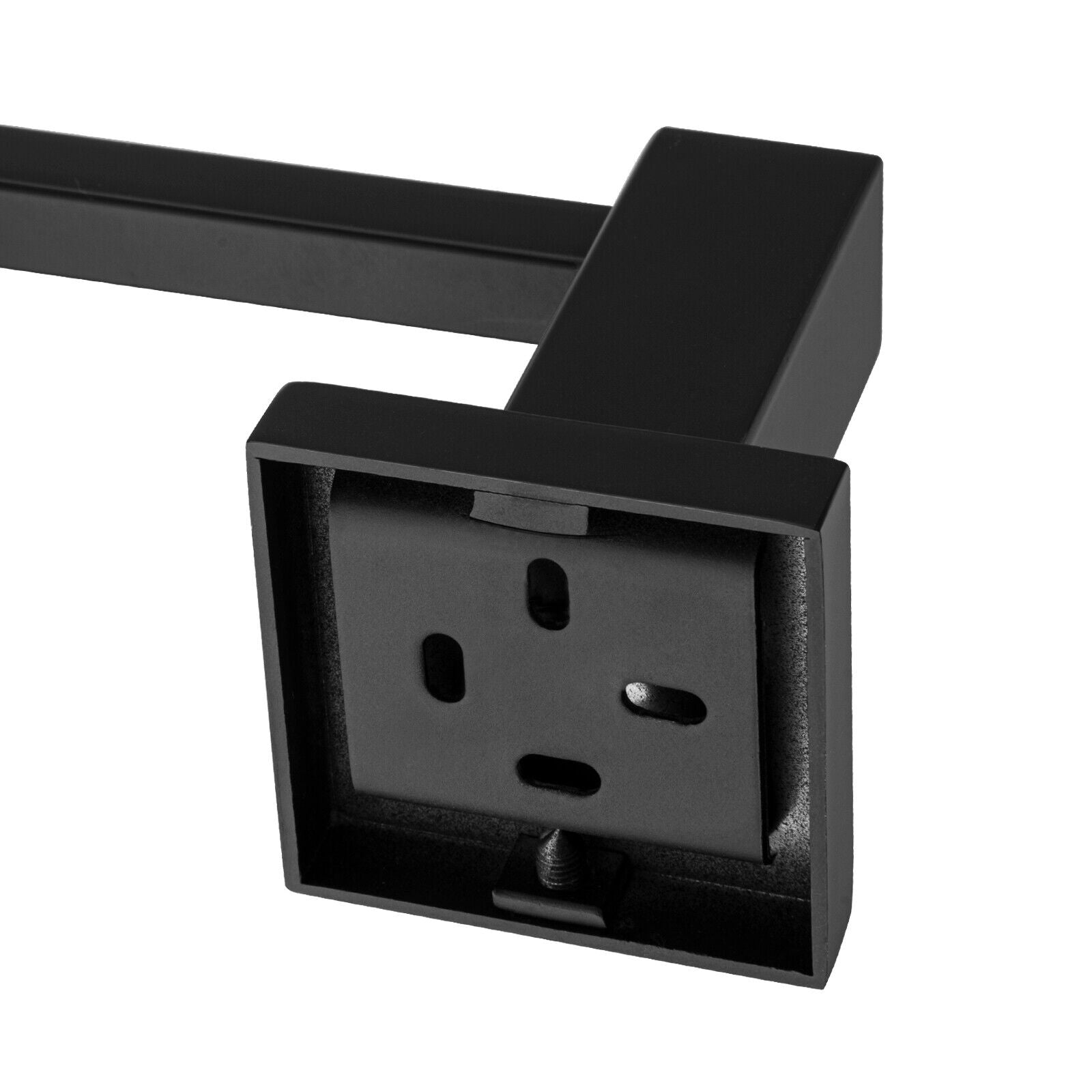 ACA Bath Towel Rail Rack Hook Toilet Brush Paper Holder Accessory Black