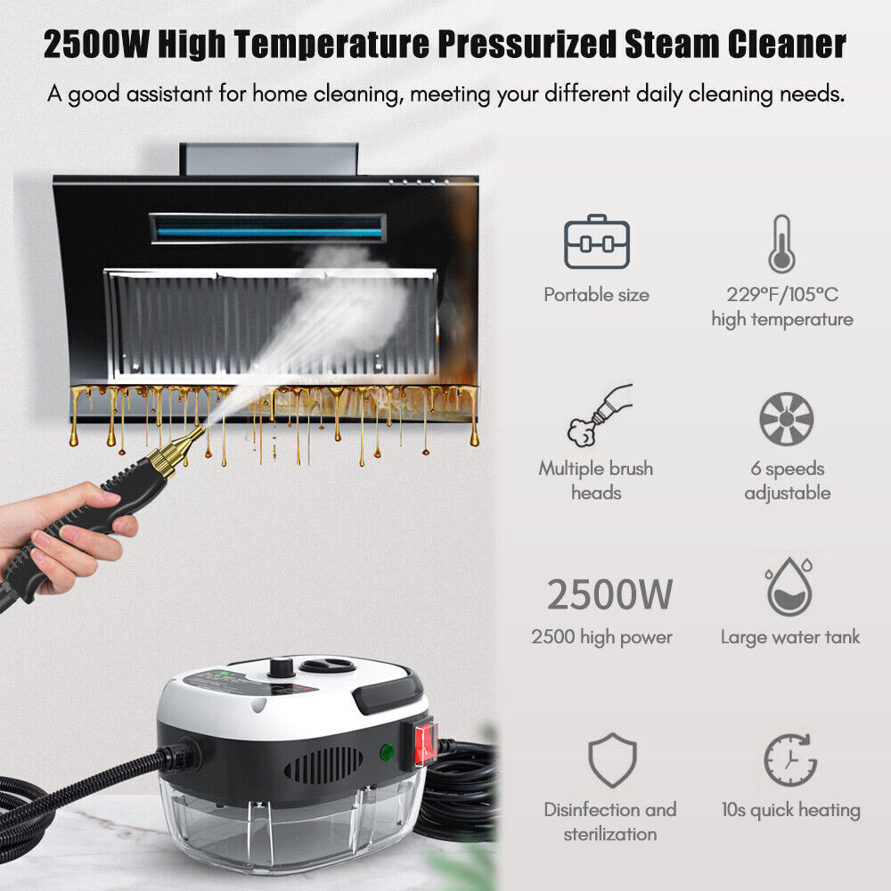 Steam Cleaner 2500W High Temperature Household Kitchen Cleaning High Pressure