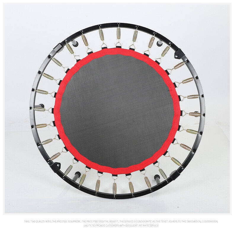 40" Mini Handrail Folding Trampoline Fitness Exercise Rebounder Home Gym Cardio