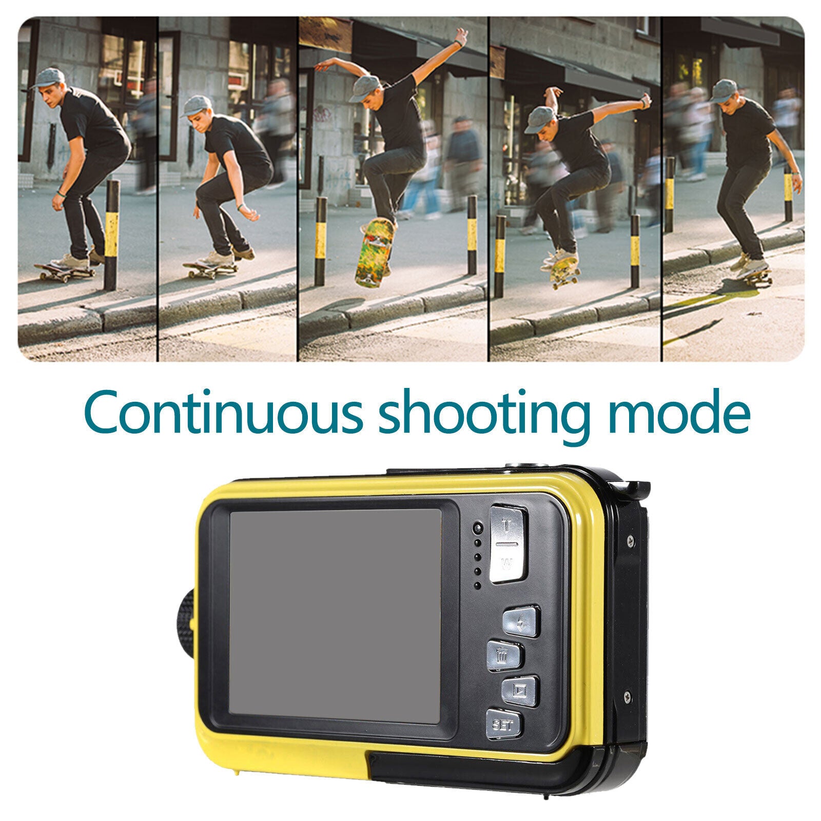 Dual Screens Full HD 2.7K 48MP Digital Camera LCD Displays Underwater Camera