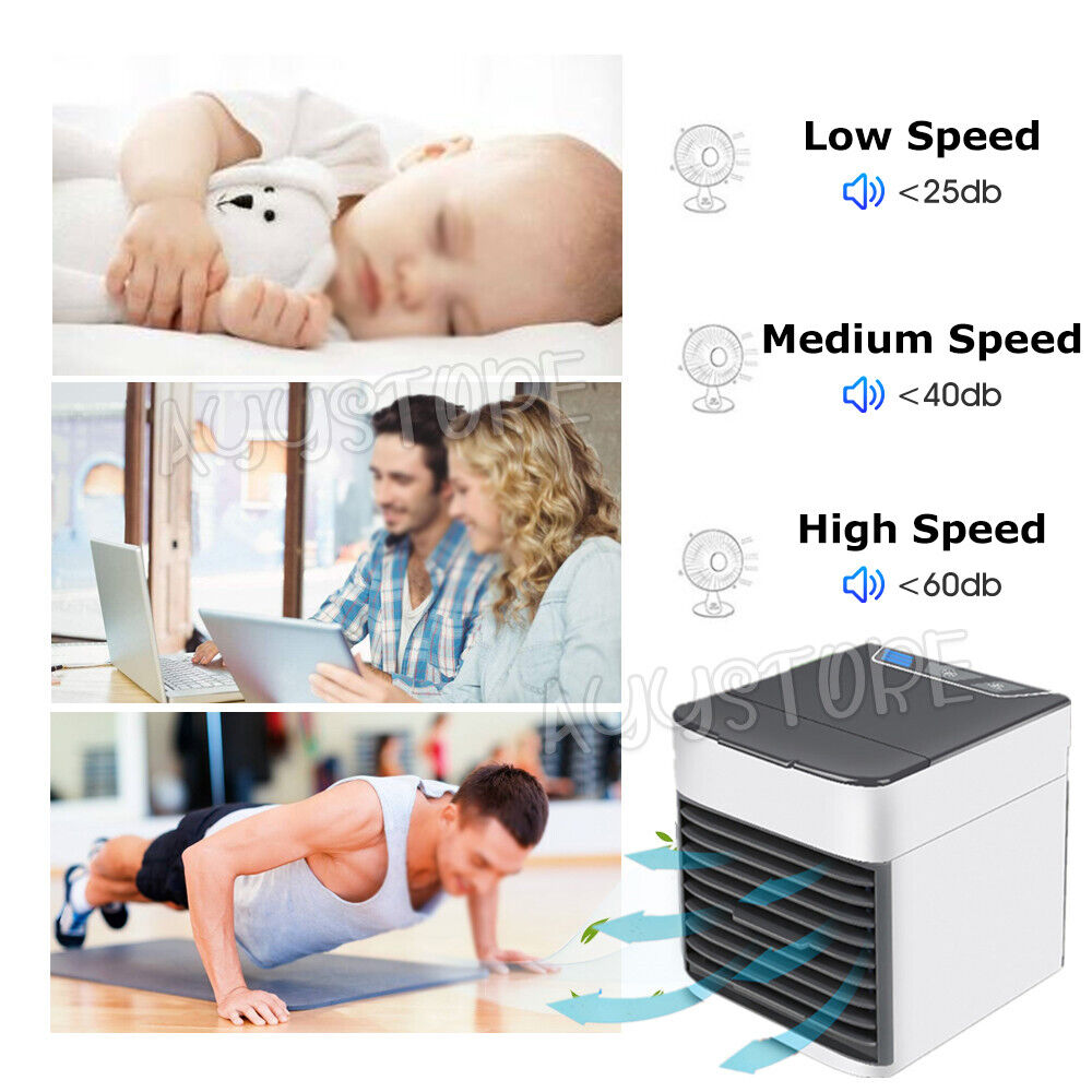 Portable Mini Air Cooler Fan Air Conditioner Cooling Fan Humidifier Desk USB Fan