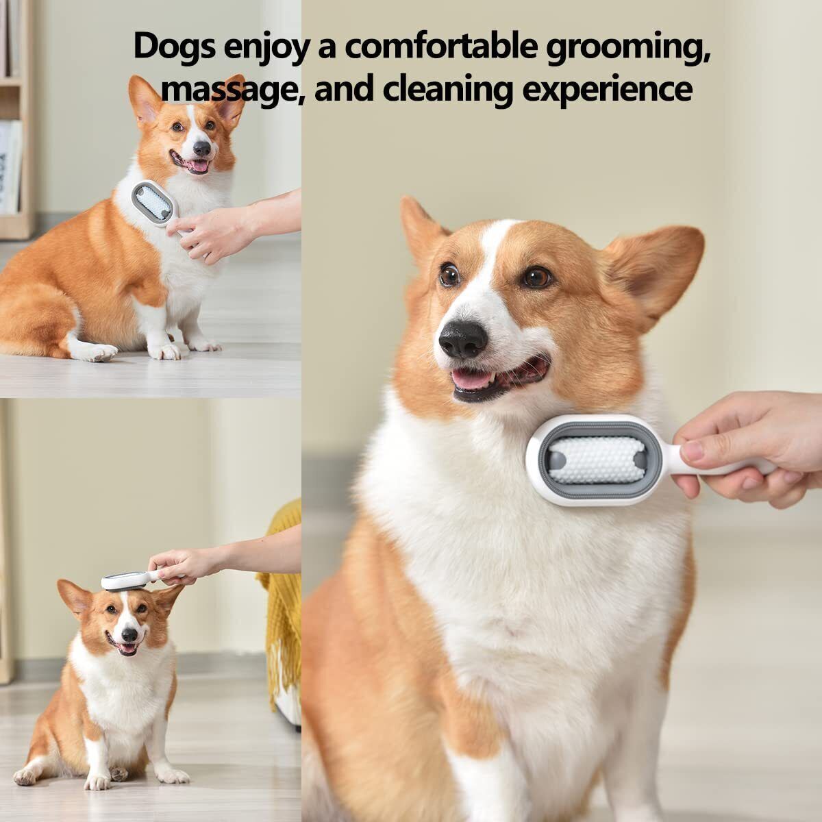 Cat Dog Hair Comb Massager Pet Knots Remover Brush with Water Tank Self-Cleaning