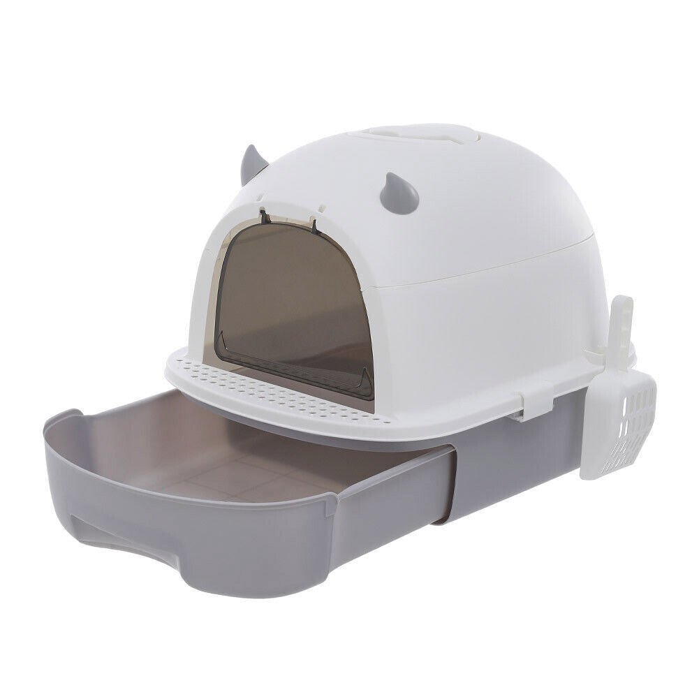 Large Cat Litter Box Self Cleaning Pan Drawer Anti-Splashing Cat Potty Tray AU