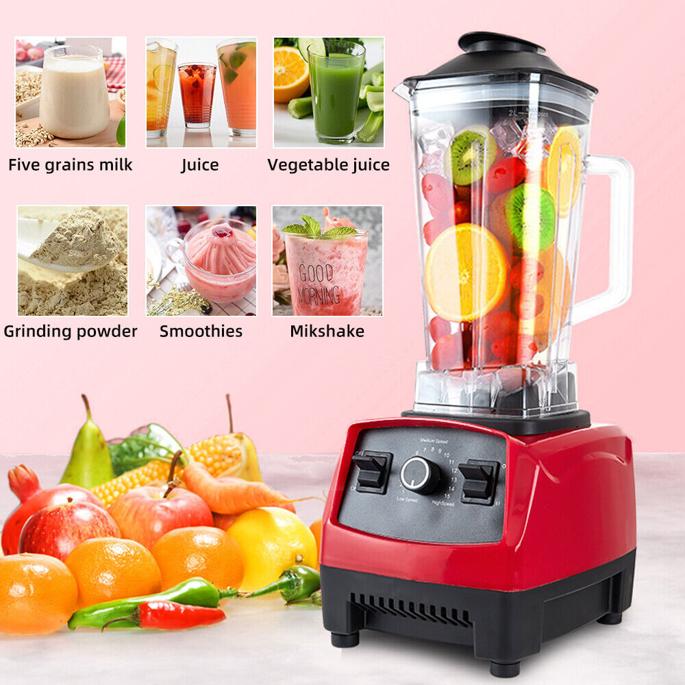 2L Electric Commercial Smoothie Blender Mixer Food Processor Juicer Ice Crush 