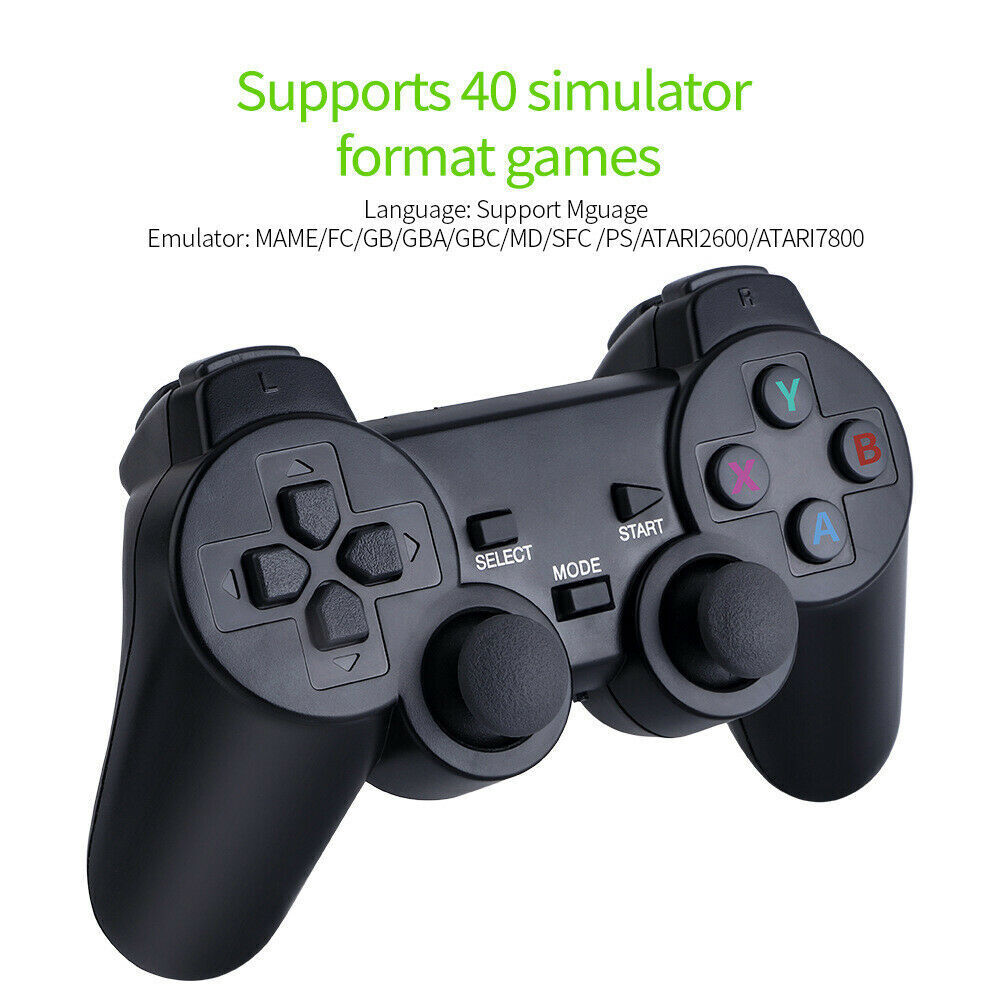 4K HDMI TV 20000+ Video Game Stick Retro Gaming Plug & Play Console With 2 Wireless Controller 