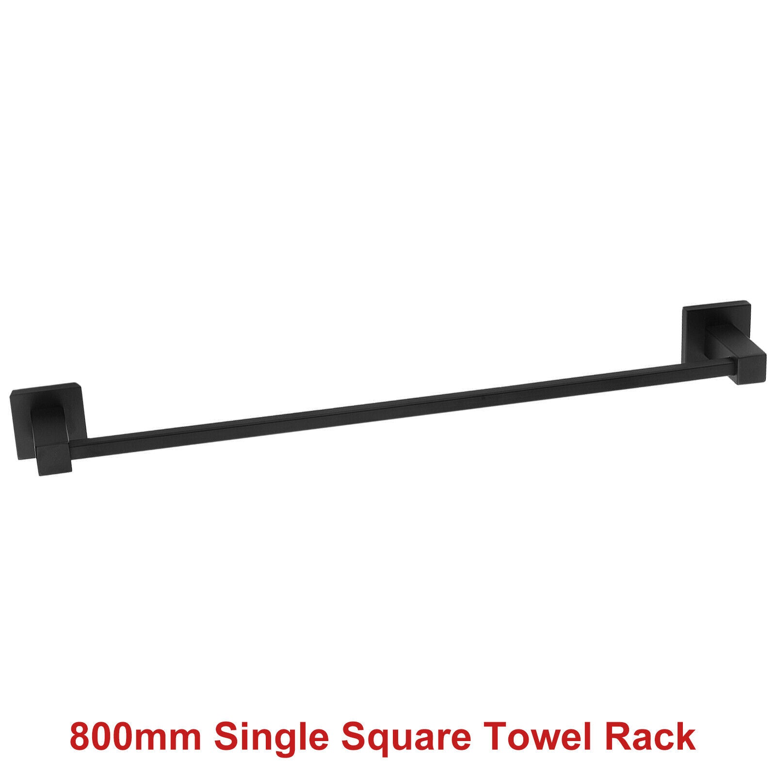 ACA Bath Towel Rail Rack Hook Toilet Brush Paper Holder Accessory Black