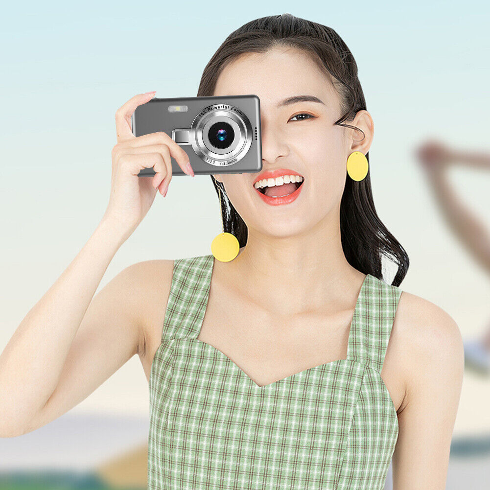 4K HD 1080P Digital Camera 16X Zoom Portable Vlogging Camera 2.4 Inch IPS Screen
