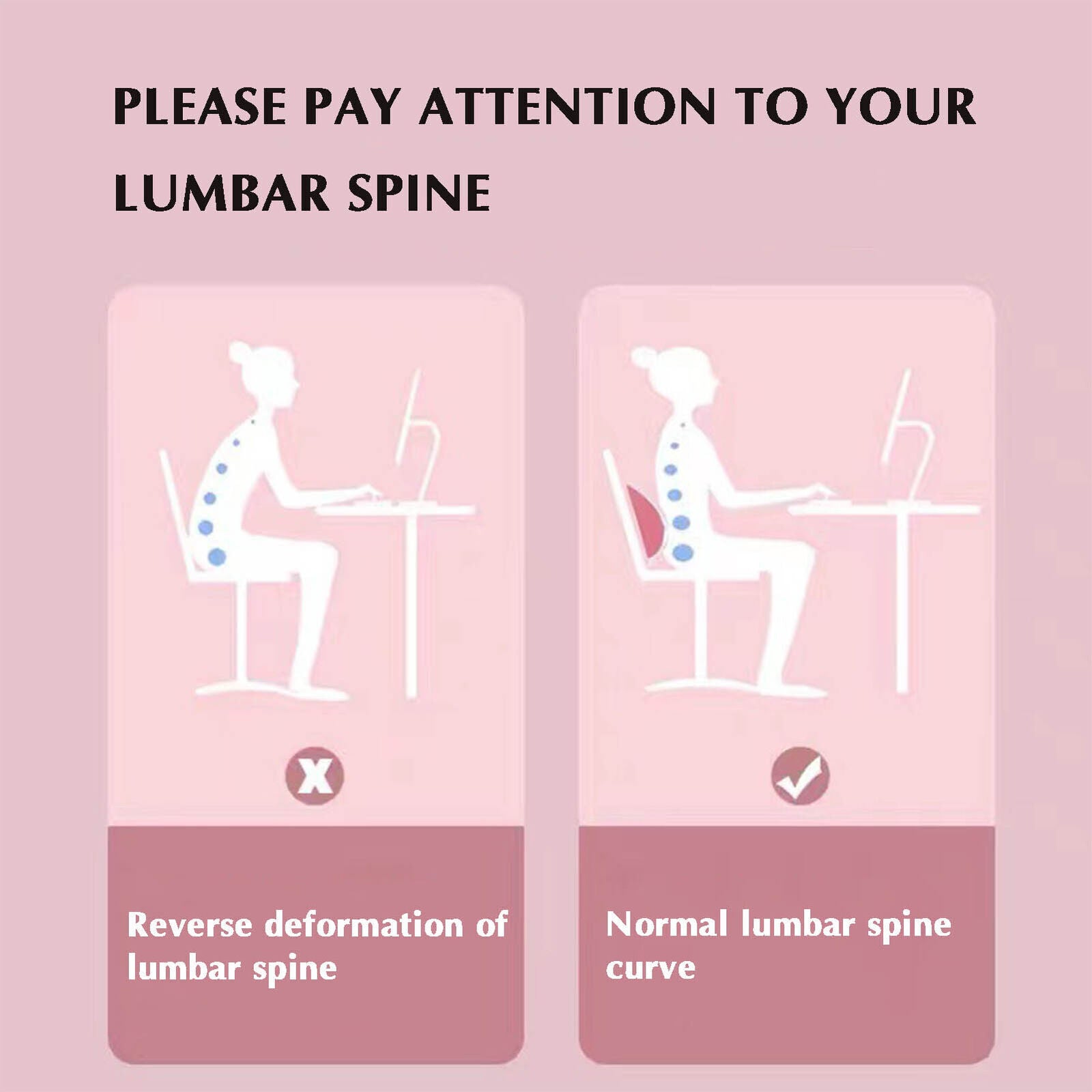 Neck Back Massager Stretcher Fitness Lumbar Support Waist Spine Pain Relief Tool