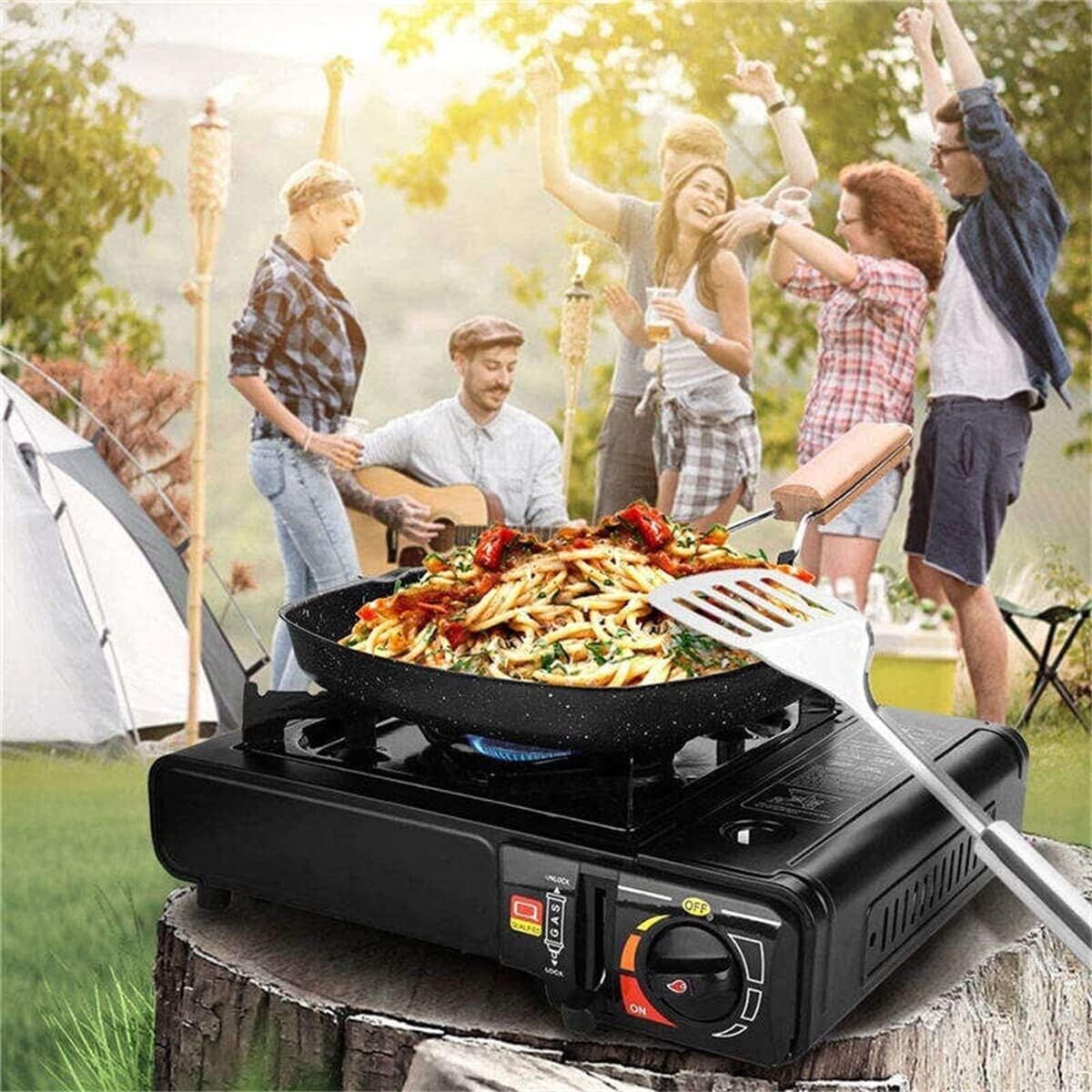 PORTABLE BBQ BUTANE STOVE SINGLE GAS BURNER CAMPING COOKER
