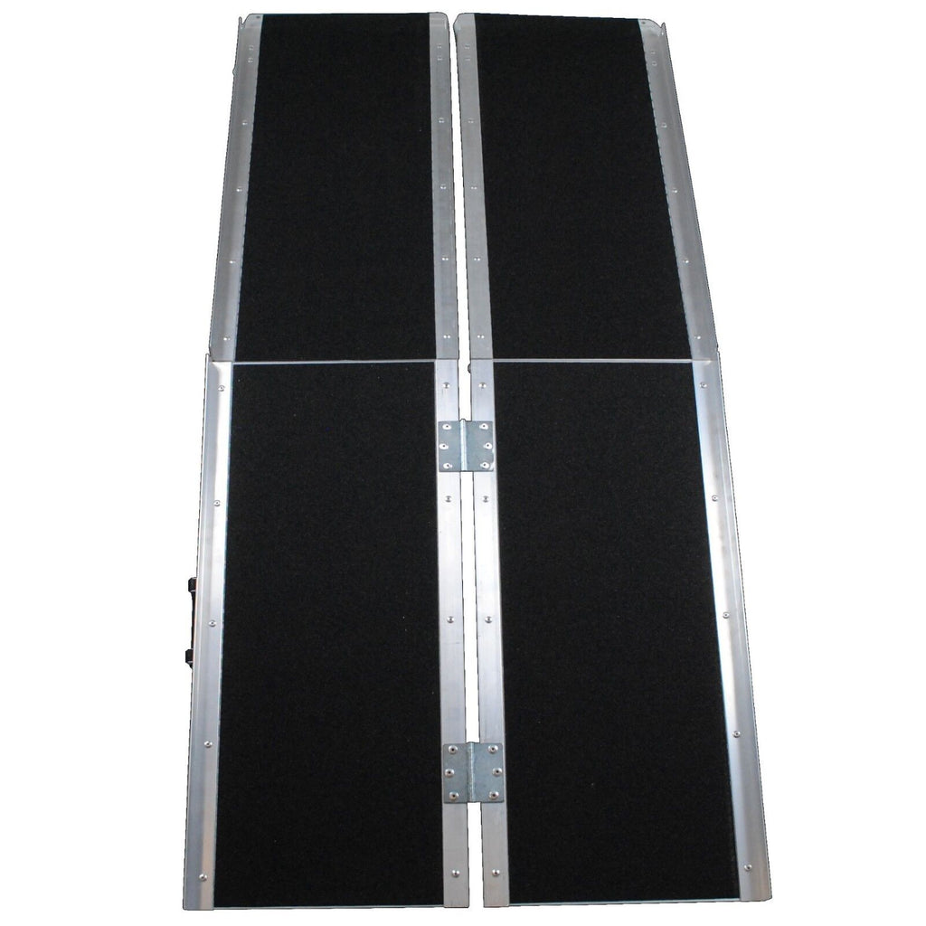 6FT Anti-Slip Portable Aluminum Folding Wheelchair Scooter Ramp Max 270Kg Weight