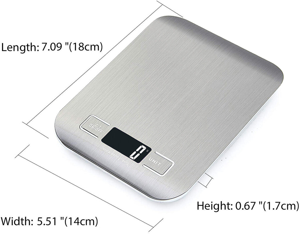 New 5Kg1G Electronic Digital Stainless Steel Kitchen Postal Scale Scales