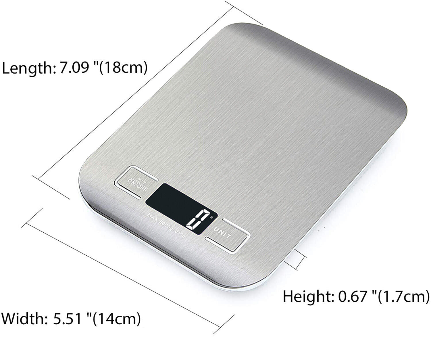 New 5Kg1G Electronic Digital Stainless Steel Kitchen Postal Scale Scales