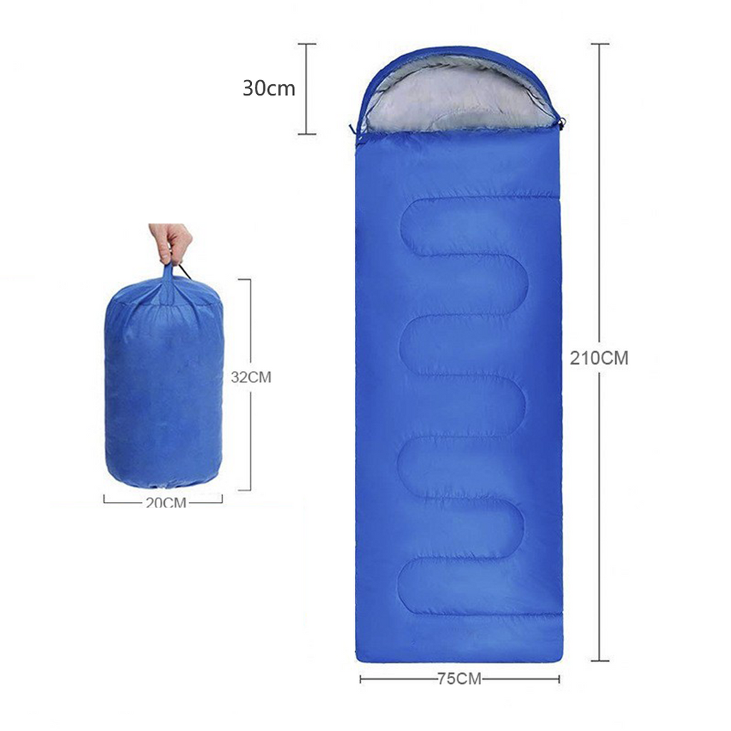  Sleeping Bags Single Camping Hiking Winter Thermal Grey Blue 0°C-20°C