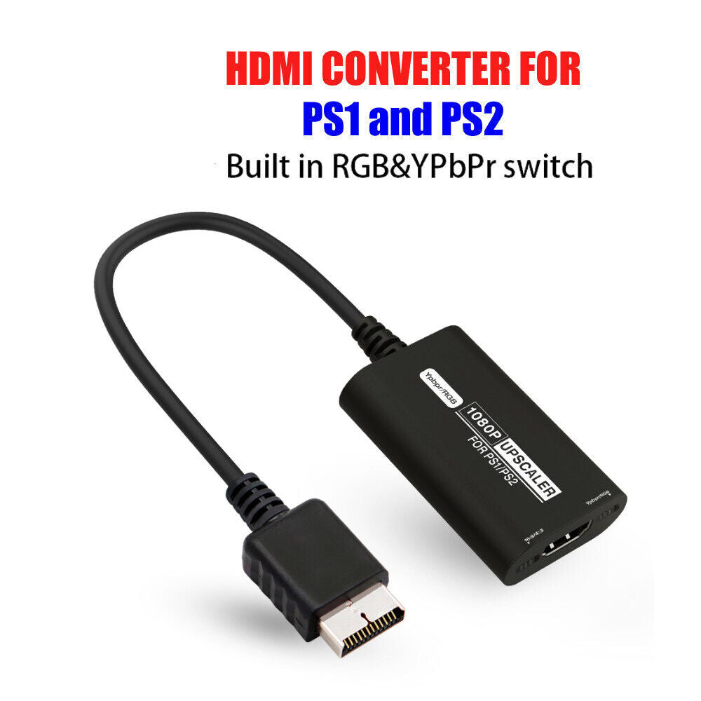 PS1 PS2 to HDMI Adapter Converter RGB Ypbpr to HDMI for Playstation 1 PSX PS2
