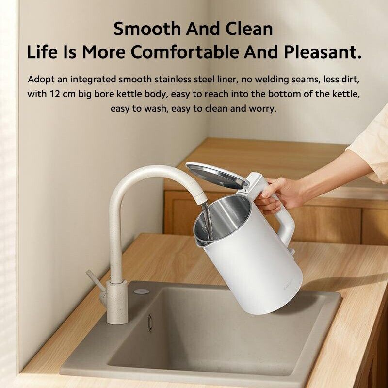 Xiaomi 1.5L Electric Kettle 2 1500W Smart Water Boiler Dispenser Multiple safety protections Stainless Steel