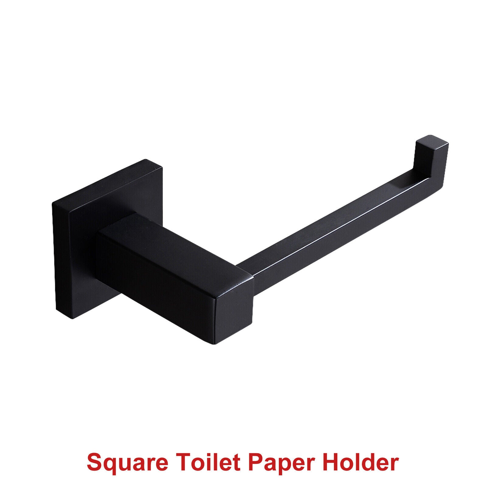 ACA Bath Towel Rail Rack Hook Toilet Brush Paper Holder Accessory Black