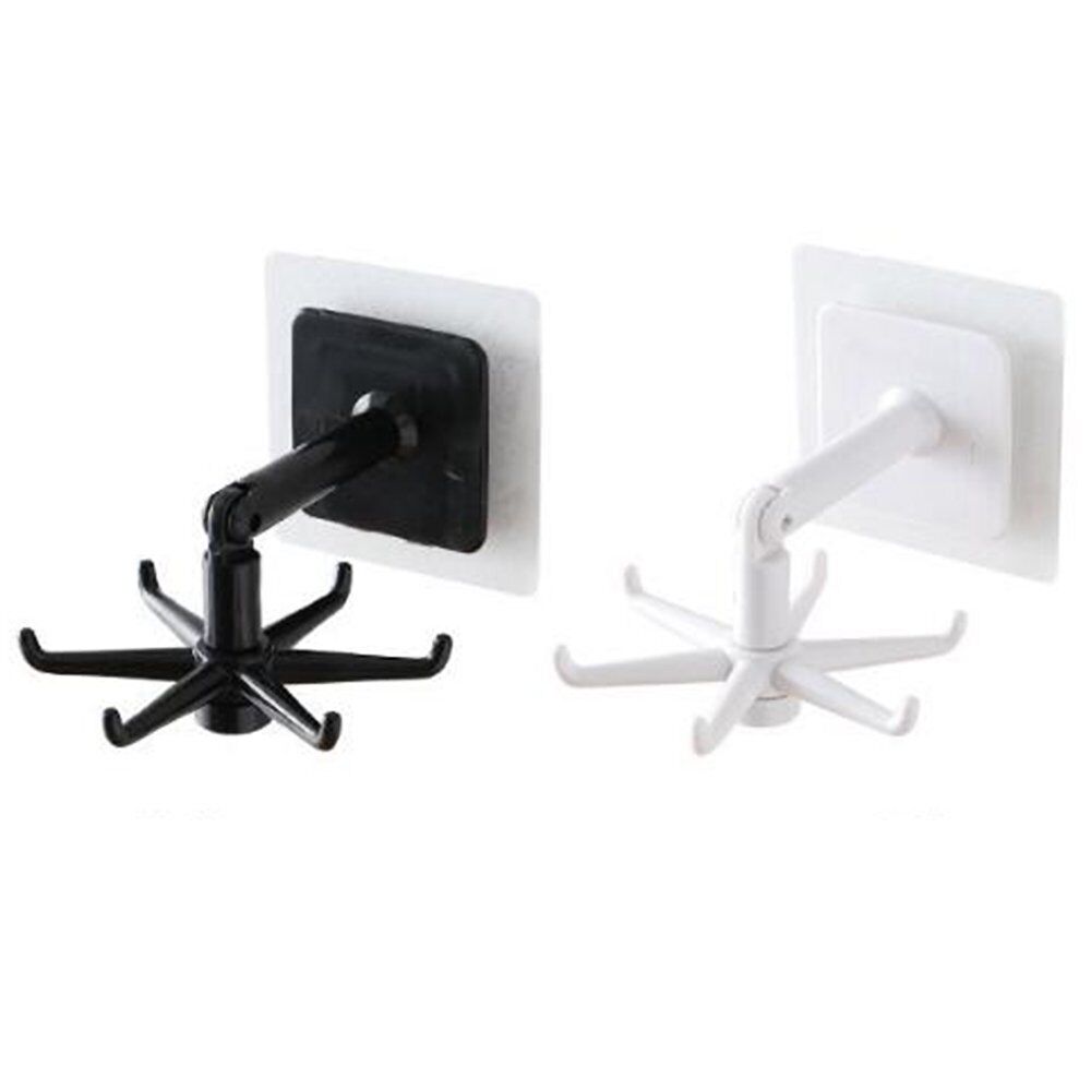 Kitchen Gadgets Accessories Bath Hook Wall Mounted 360° Rotating Coat Hanger