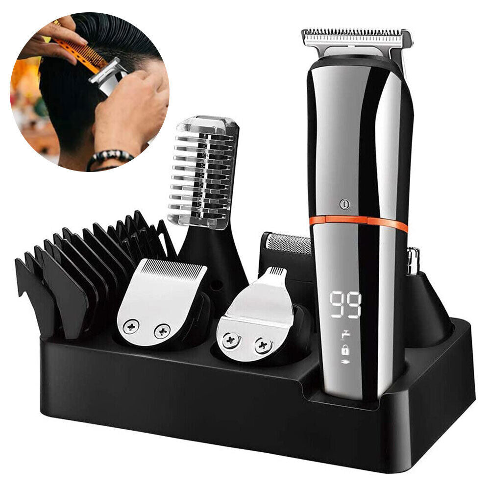 Pro Men'S Cordless Hair Clippers Beard Trimmer Electric Shaver Groomer Haircut