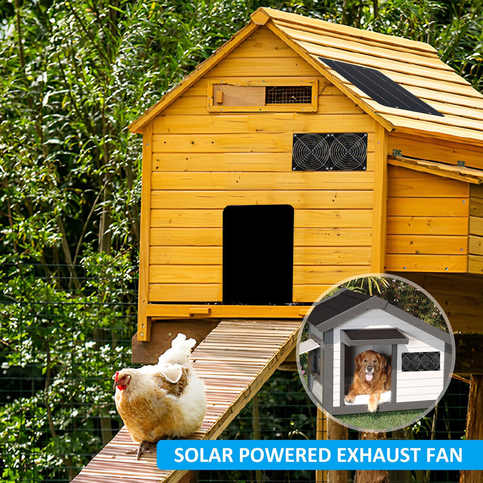 Ventilation Fan Solar Exhaust Fan Hot Sale Solar Panel Powered Dual Fan Model