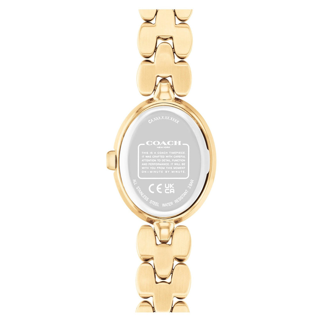 Coach Gold Steel Silver White Dial Women's Watch - 14504417