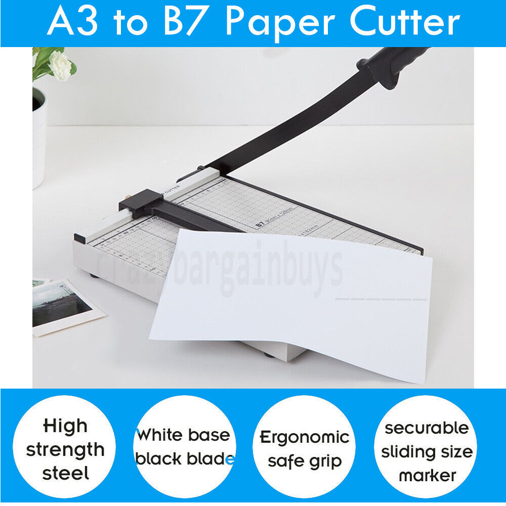 Premium Metal Paper Cutter A3 A4 B7 Photo Guillotine Page Trimmer 15Sheets Knife