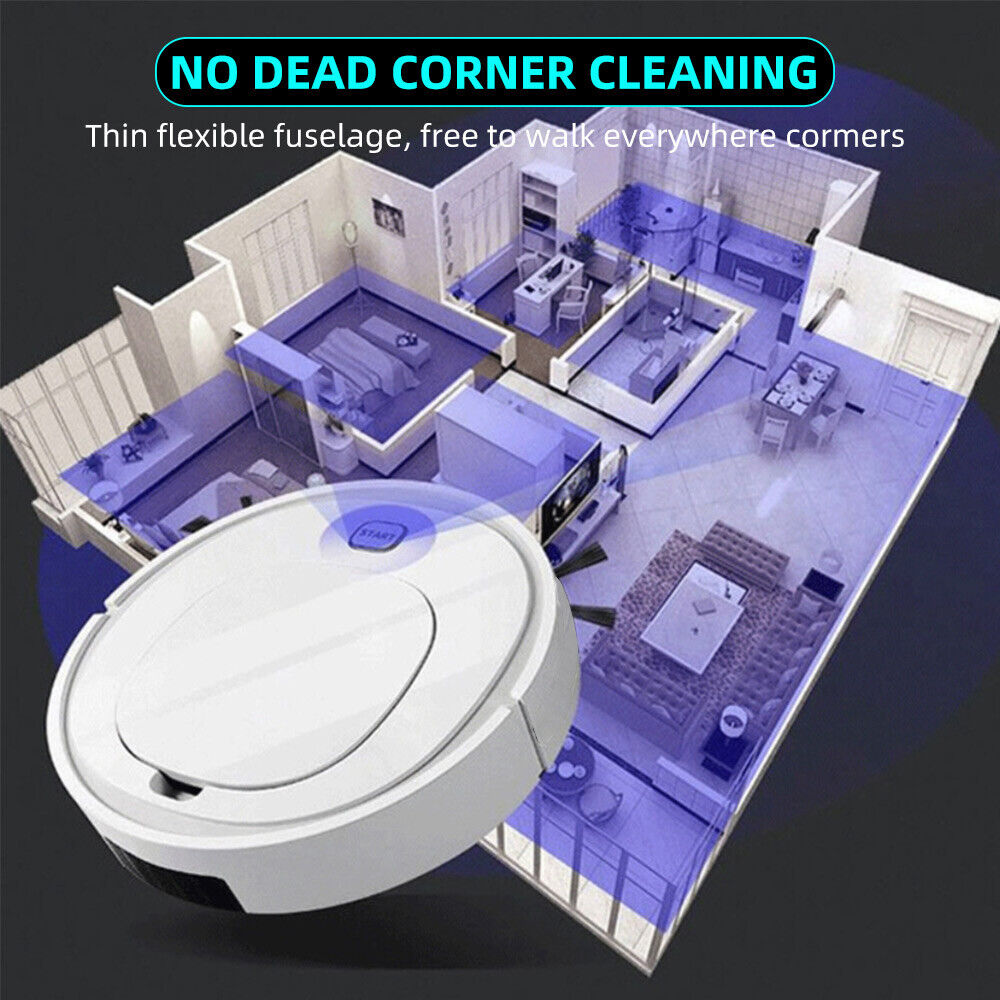 Wireless Smart Robots Automatic Vacuum Cleaner Home Cleaning USB Wet Dry Mop Rechargeable