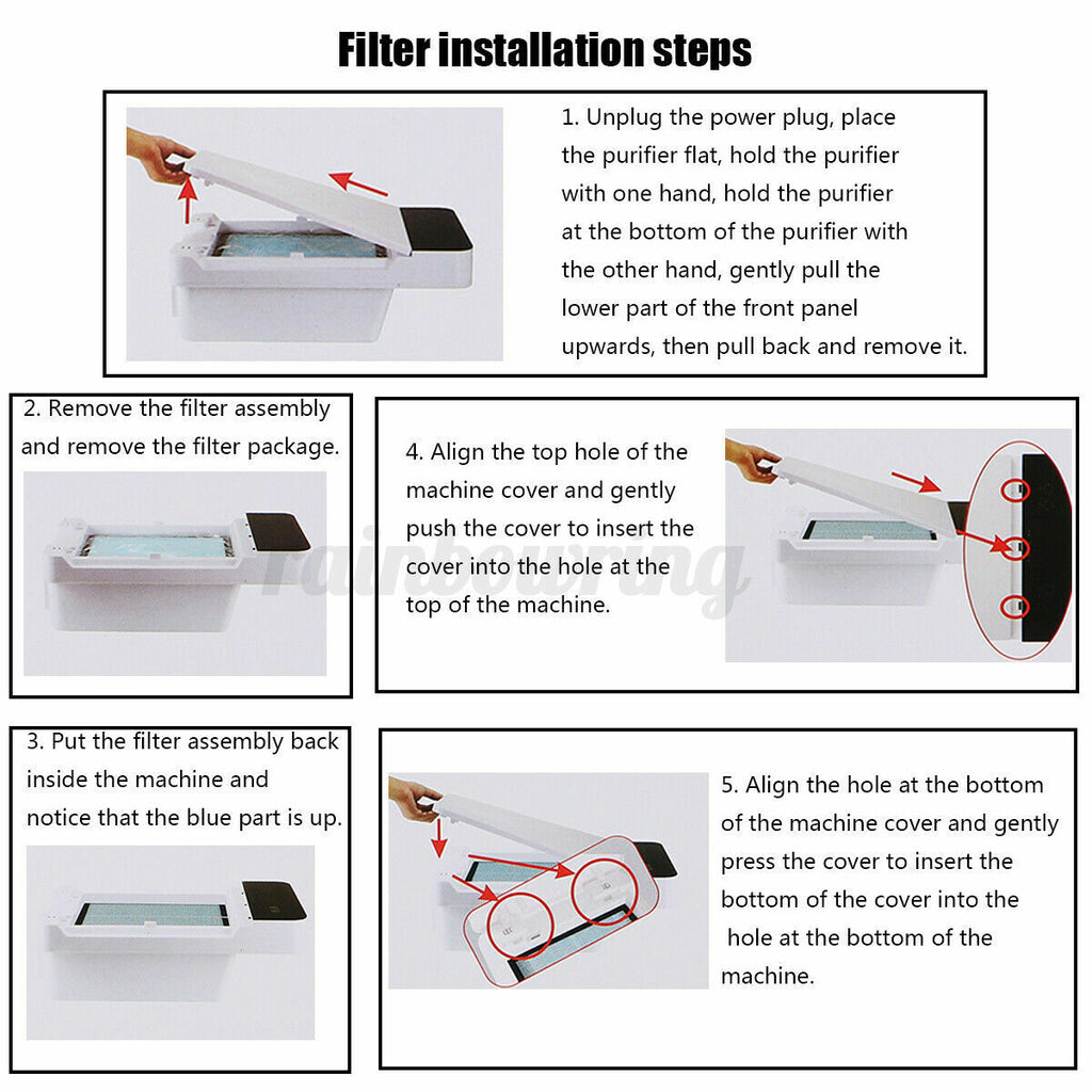 Air Purifier HEPA Filter Home PM2.5 Odor Dust Cleaner With HD Display English Version W/ Remote