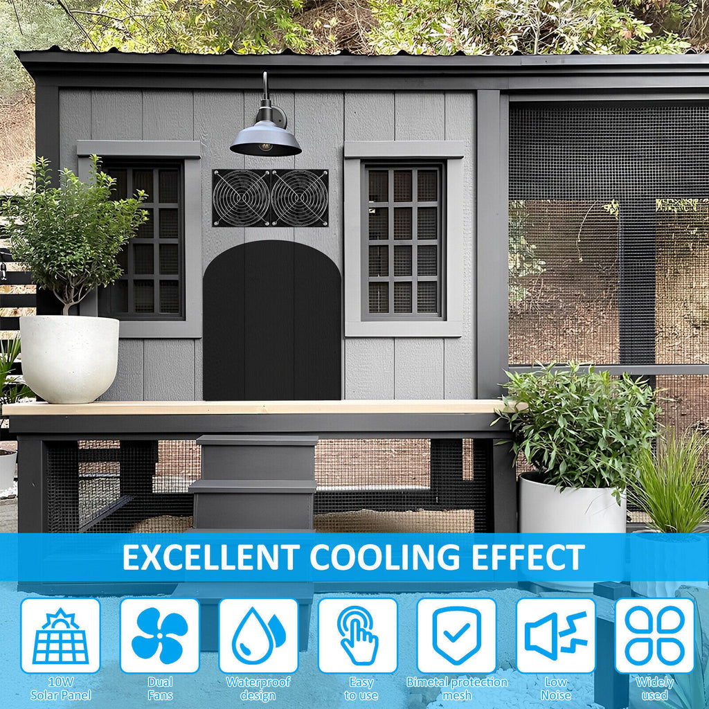 Ventilation Fan Solar Exhaust Fan Hot Sale Solar Panel Powered Dual Fan Model