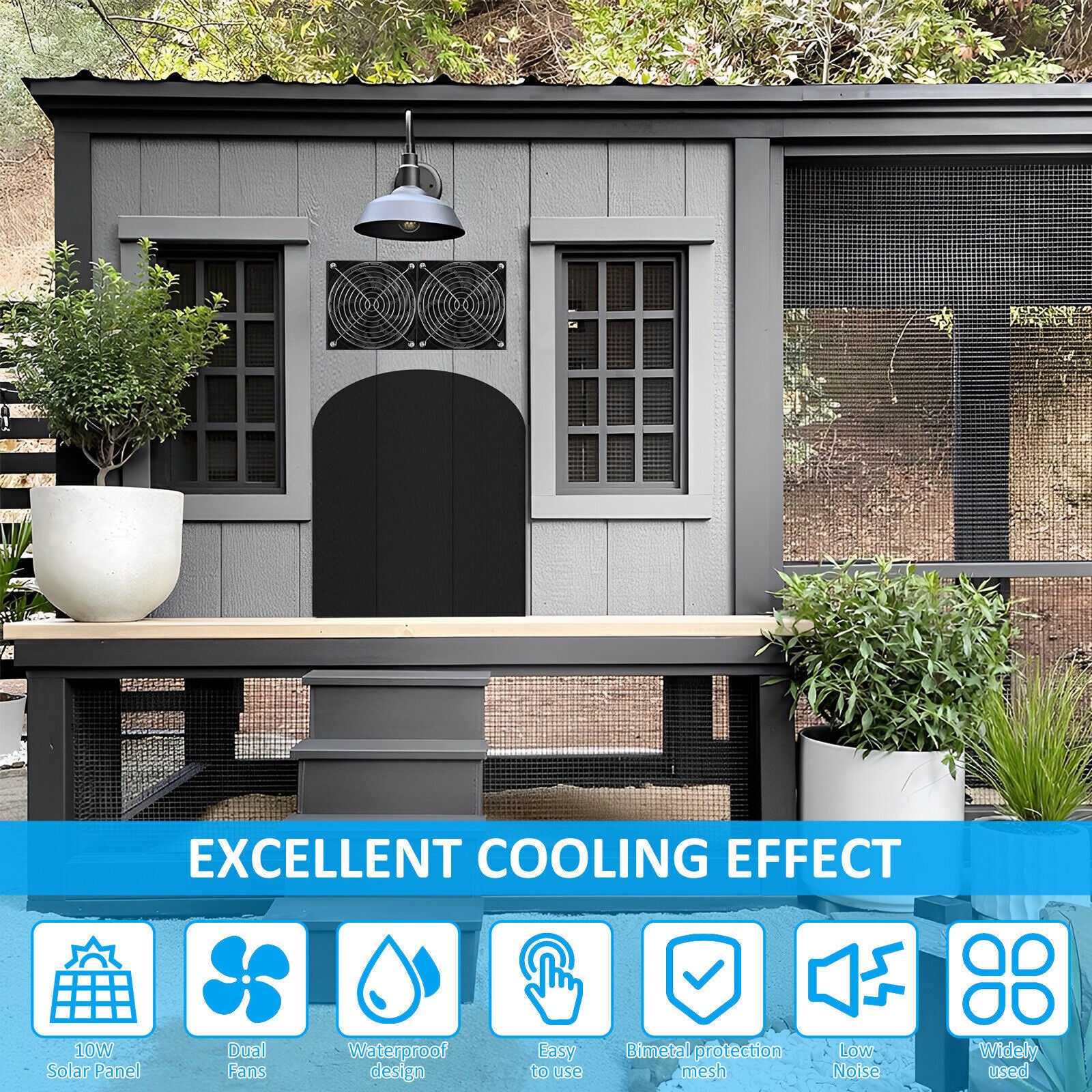 Ventilation Fan Solar Exhaust Fan Hot Sale Solar Panel Powered Dual Fan Model