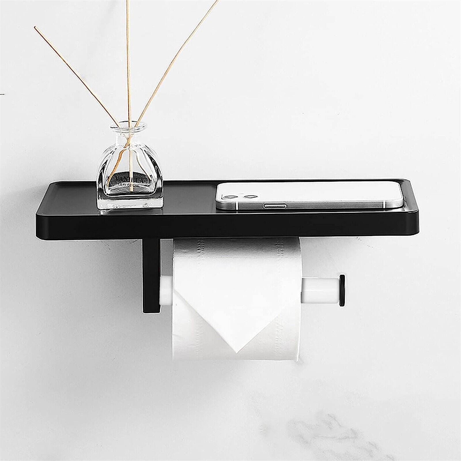 1/2/4x Toilet Roll Holder Bathroom Washroom Fitting Spindle Spring Loaded