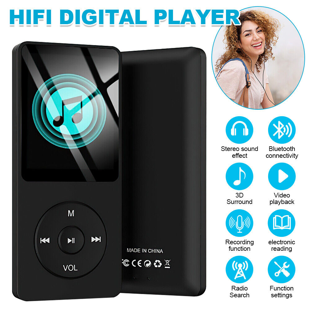 Support 128GB Bluetooth MP4/MP3 Lossless Music Player FM Radio Recorder Portable