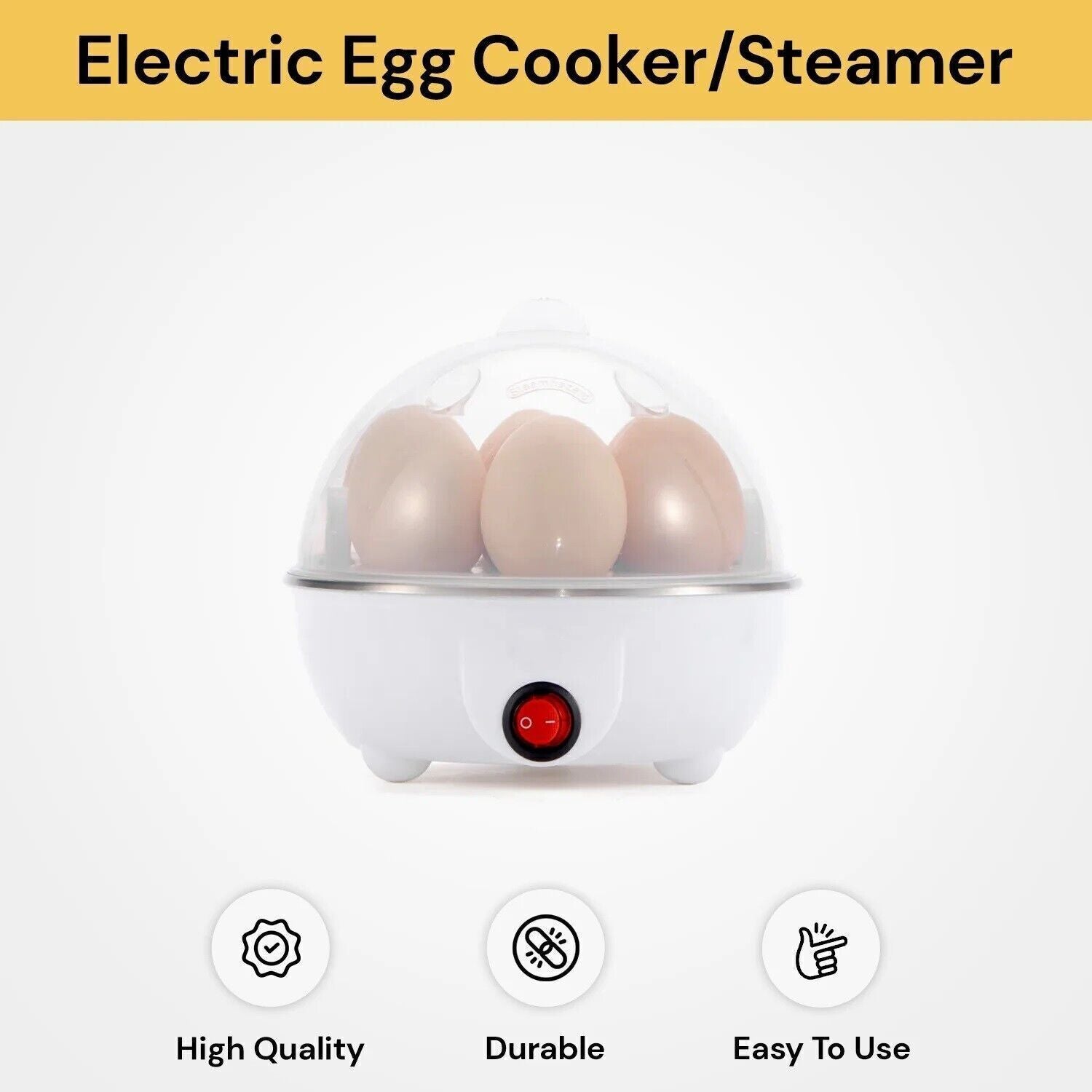 Electric Egg Cooker for Hard Boiled Egg Cooker 7 Eggs Egg Boiler Egg Steamer