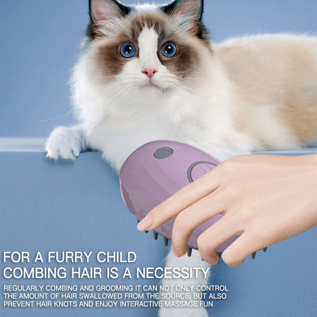 3 in 1 Electric Spray Massage Pet Comb Dog Hair Removal Comb Cat Steam Brush