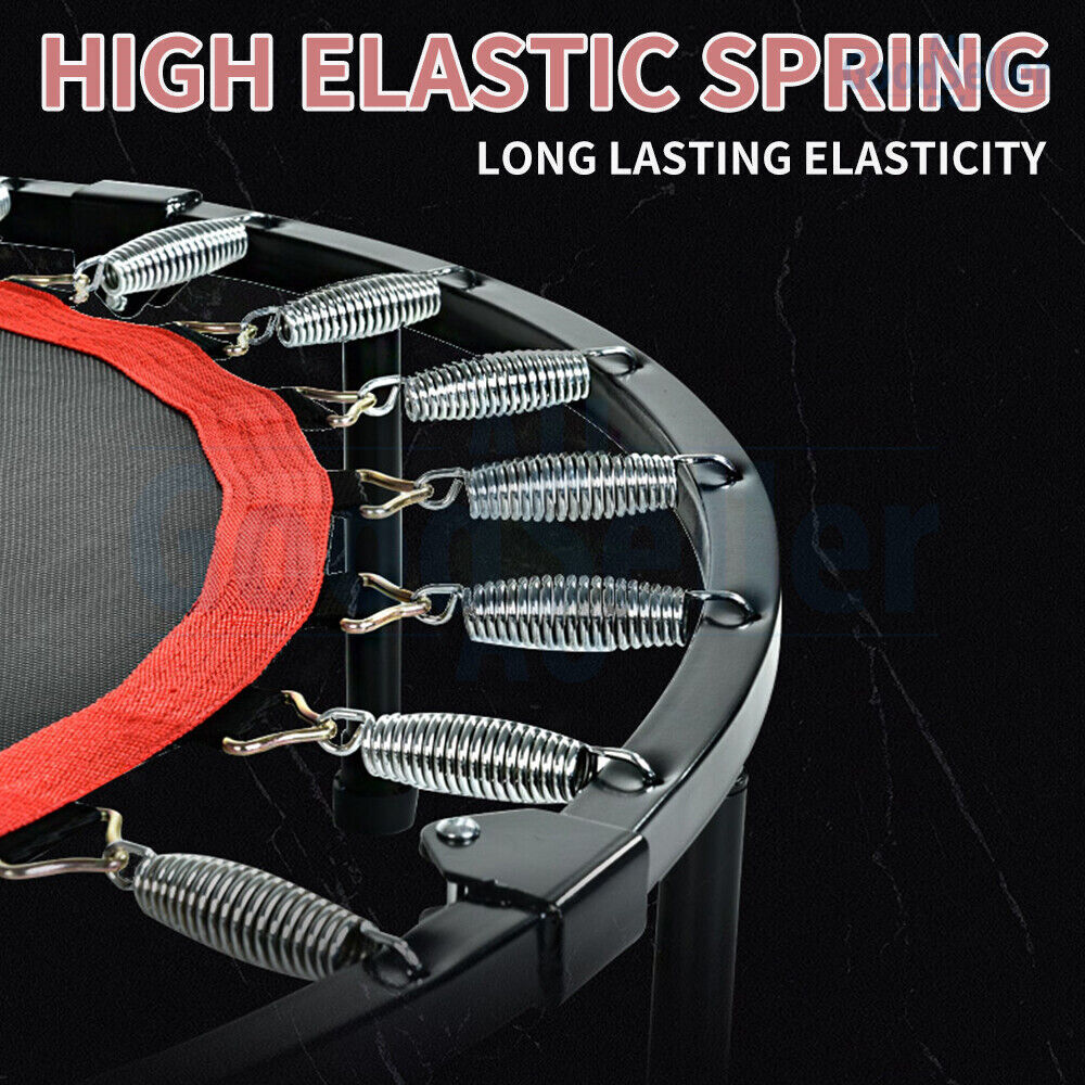 40" Mini Handrail Folding Trampoline Fitness Exercise Rebounder Home Gym Cardio