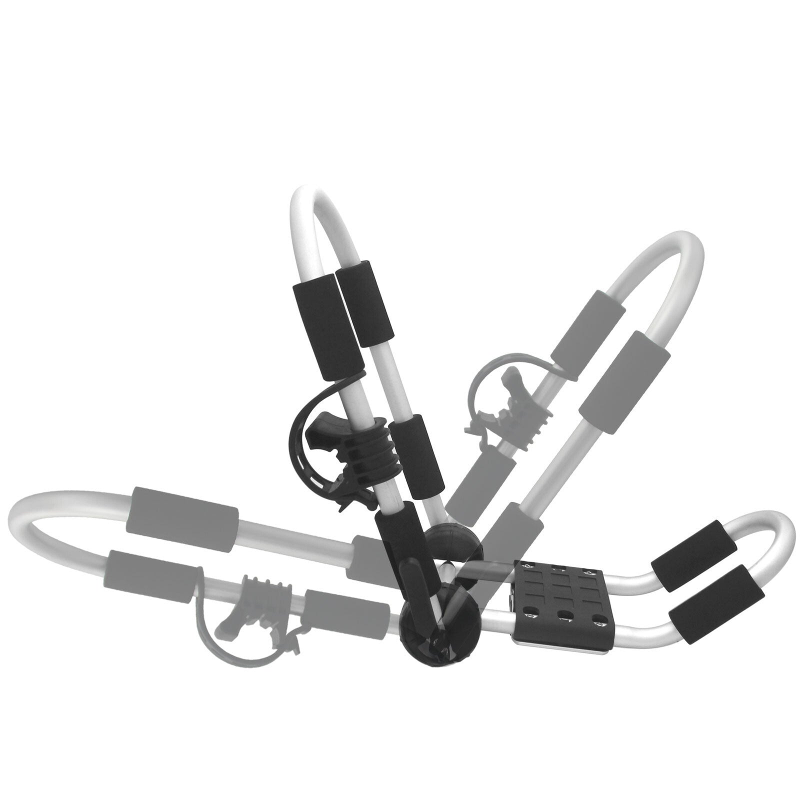 Universal Kayak Carrier Canoe Watercraft Roof Rack Folding Aluminum J-Bar Pair