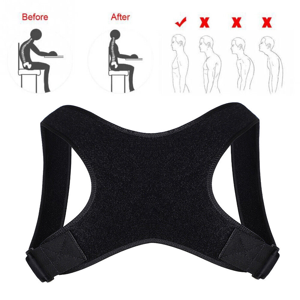 Adjustable Posture Corrector Back Shoulder Belt Support Body Brace Back Unisex