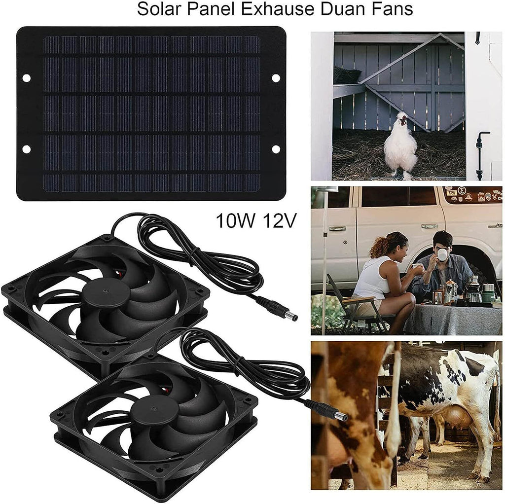 Ventilation Fan Solar Exhaust Fan Hot Sale Solar Panel Powered Dual Fan Model
