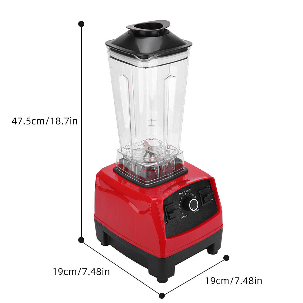 2L Electric Commercial Smoothie Blender Mixer Food Processor Juicer Ice Crush 