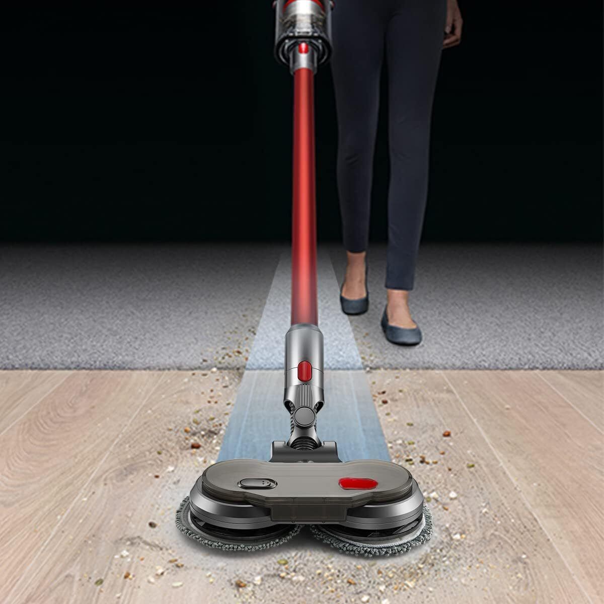 Electric Motorised Mop Head for Dyson V7 V8 V10 V11 V15 Vacuum Cleaners W/6 Pads