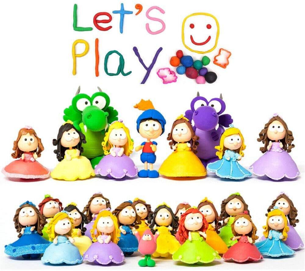 83pcs Polymer Clay Block Craft DIY Kit Oven Bake Modeling Tools Kid Toy Gift Box