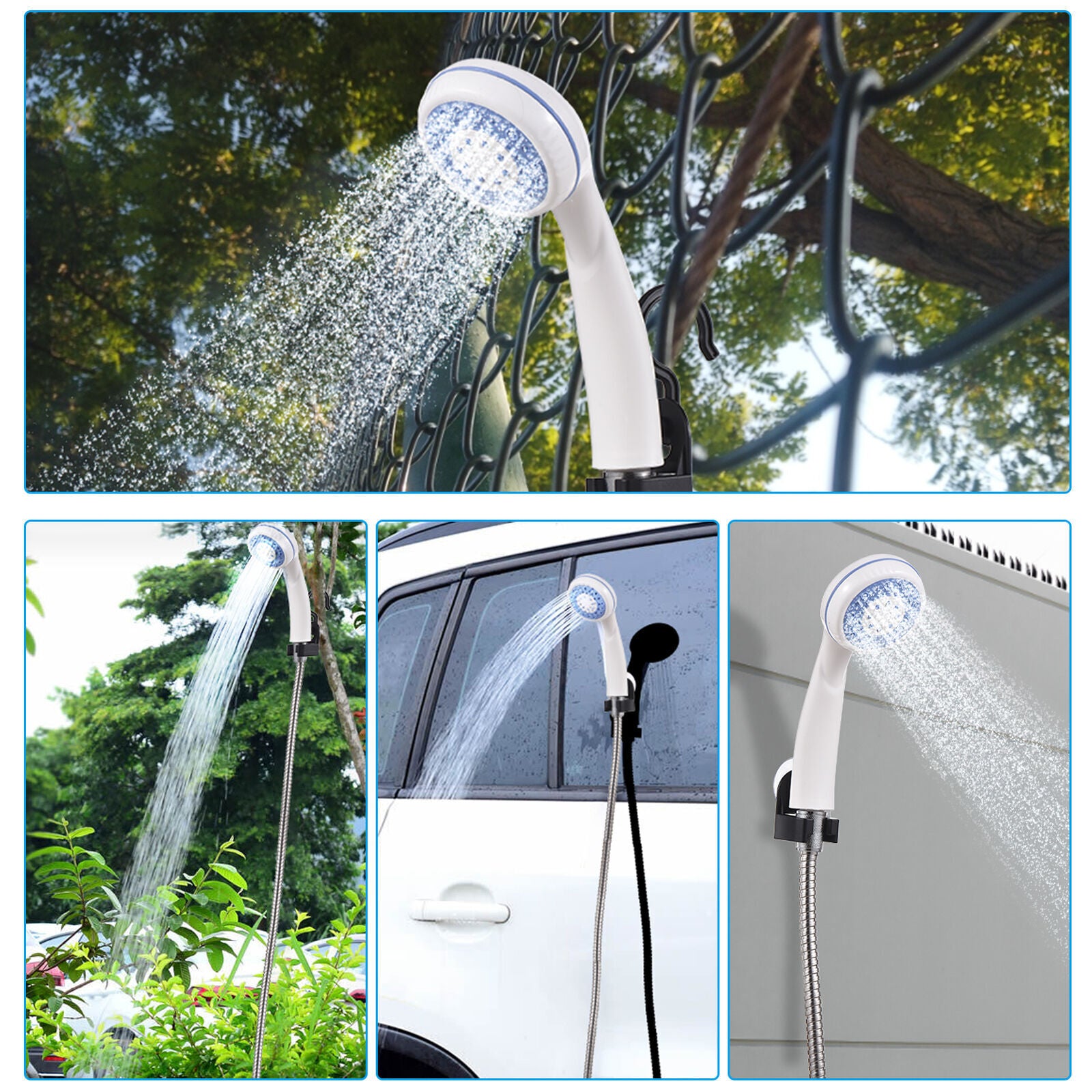 Portable Camping Mobile Shower USB Rechargeable Electric Shower Pump Outdoor 